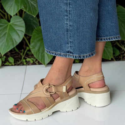 Womens Hispanitas HV264570 Bolero Wedge Sandals - Camel