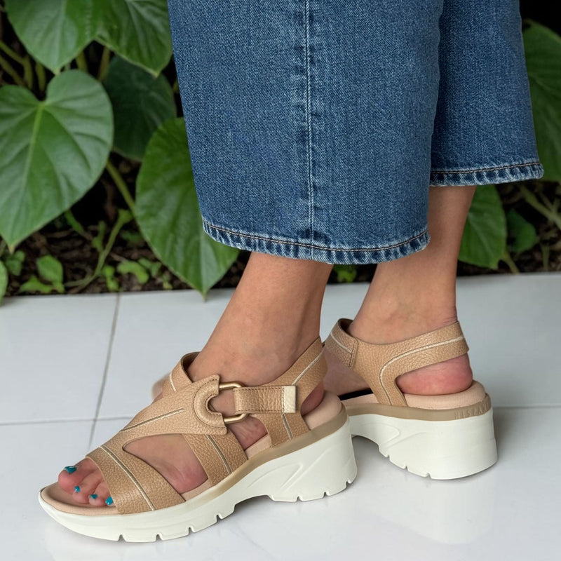 Womens Hispanitas HV264570 Bolero Wedge Sandals - Camel