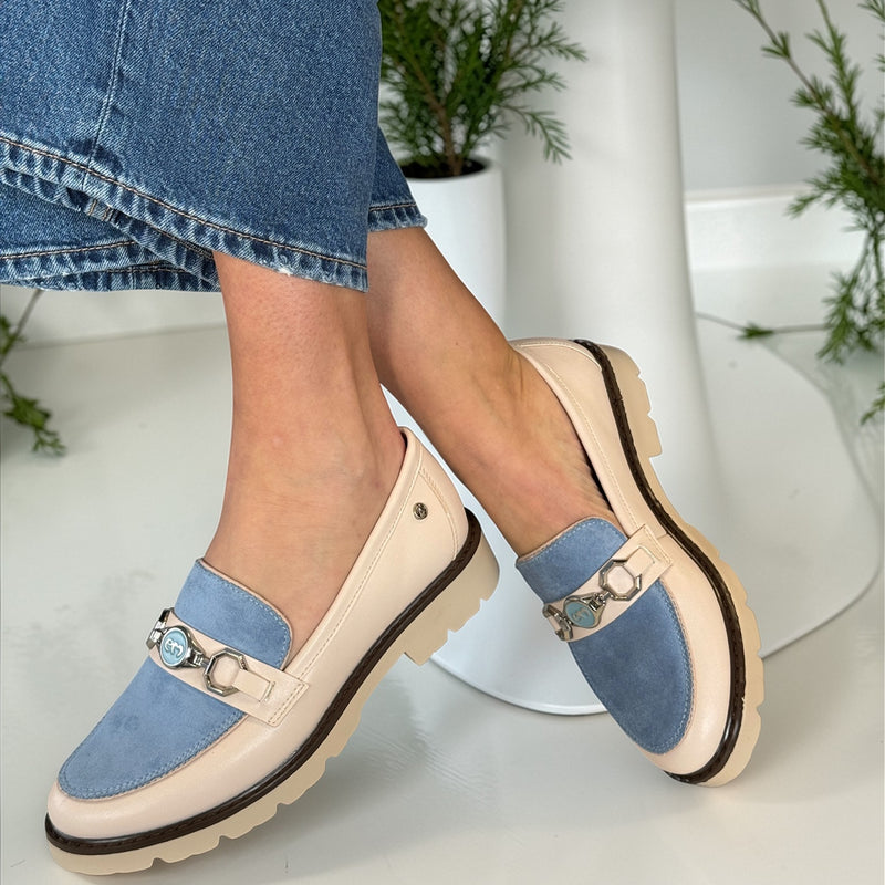 Womens Zanni & Co Saphin One Loafers - Sky Blush