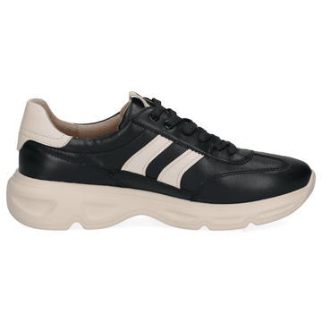 Womens Caprice 23714 Navy Leather Sporty Chunky Sole Trainers - Navy