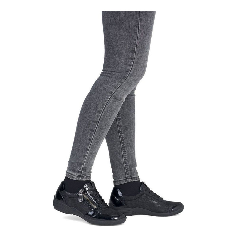Womens Remonte R7637 Black Trainers - Black