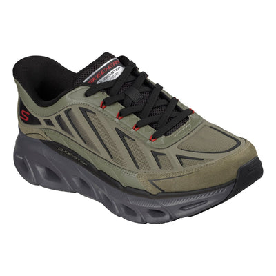 Mens Skechers Glide-Step Altus Olive / Black Trainers - Olive / Black