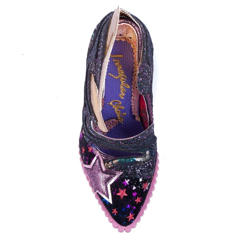 Womens Irregular Choice Galactic Thunder Black - Black