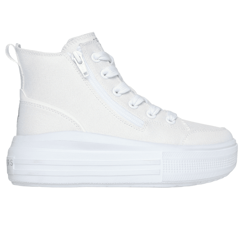 Skechers Girls Hyperlift Hi-Top Trainers - White