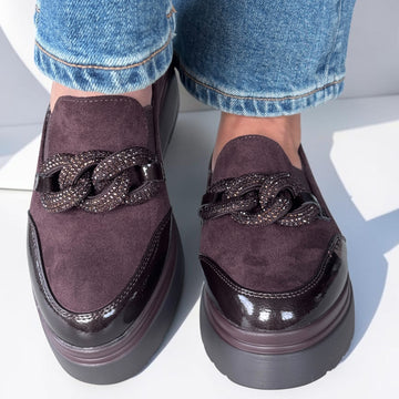 Womens Zanni & Co Jianxi Wedged Loafers - Topaz Mix