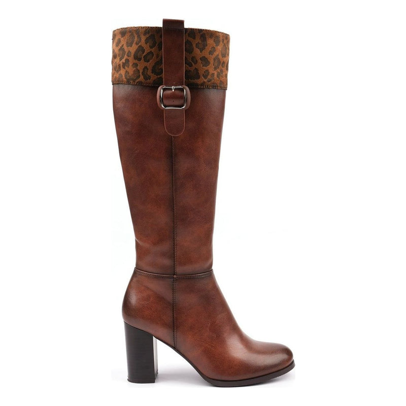 Womens Lunar Shayla Tan Long Boots - Tan