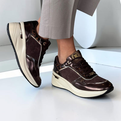 Womens Xti 146383 Trainers - Brown
