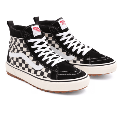 Mens Mes Vans Sk8-Hi Mte-1 All Weather Hi Top Trainers - Black Checkerboard