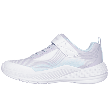 Skechers Girls Microspec Advance Trainers - White Lavender