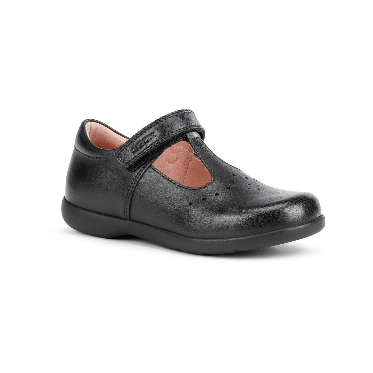 Infant Girls Geox Naimara Black School Shoes
