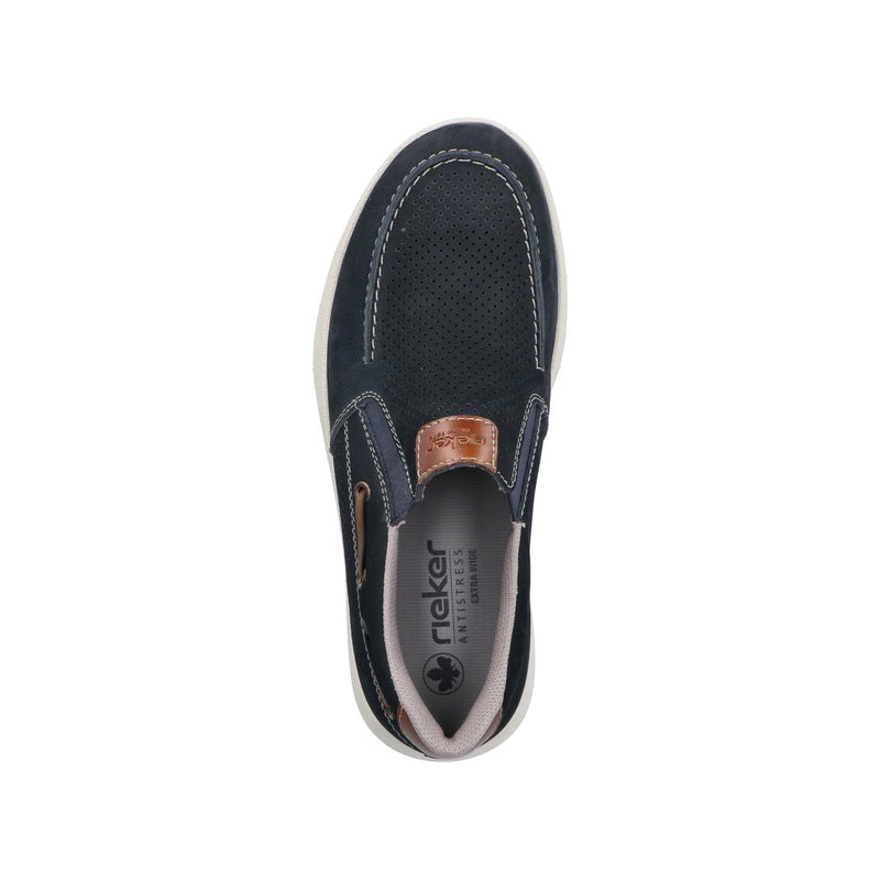 Mens Rieker 16968 Blue Flats - Blue