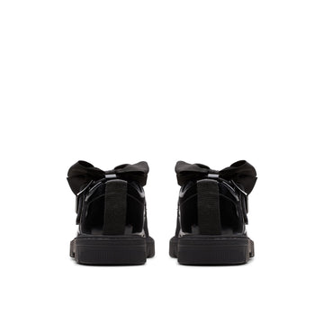 Girls Clarks Lorcam Jane Kid Black Patent School Shoes - Black Patent