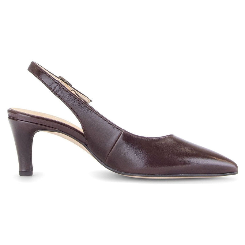 Womens Gabor 3018 Dark Brown Slingback Heels - Dark Brown