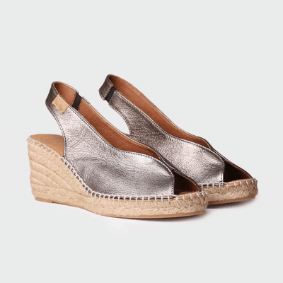 Womens Toni Pons Laila Open Toe Slingback Espadrilles - Steel Grey