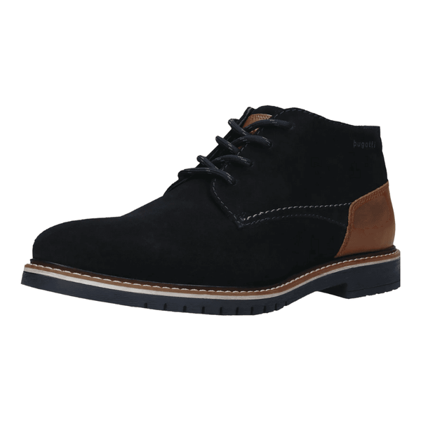 Bugatti Mens 8373H Navy Suede Lace Up Ankle Boots