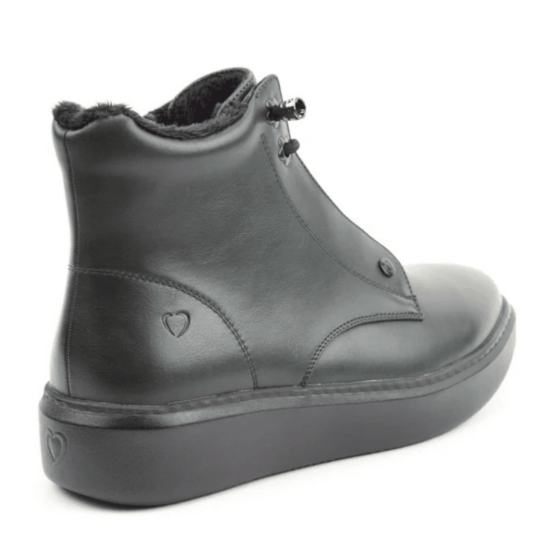 Womens Heavenly Feet Petra Lined Wedge Booties - Forest-Green