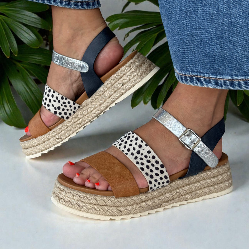 Womens Lunar JLH493 Summer Sandals - Tan