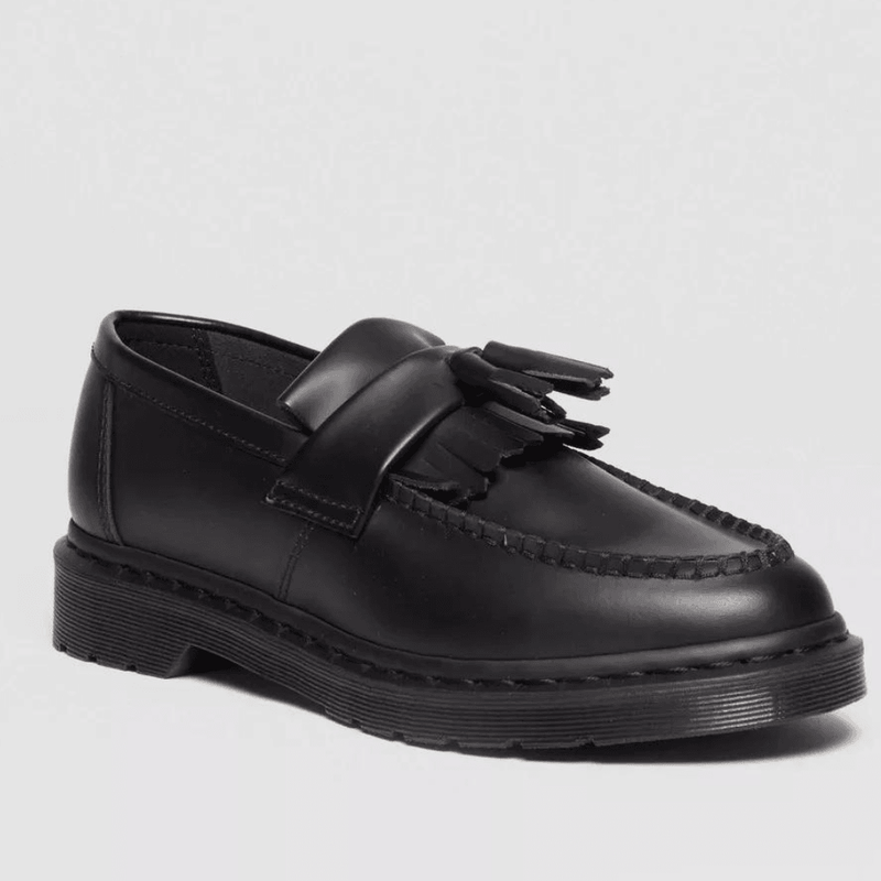 Womens Dr Martens Adrian Smooth Leather Black Loafers - Black