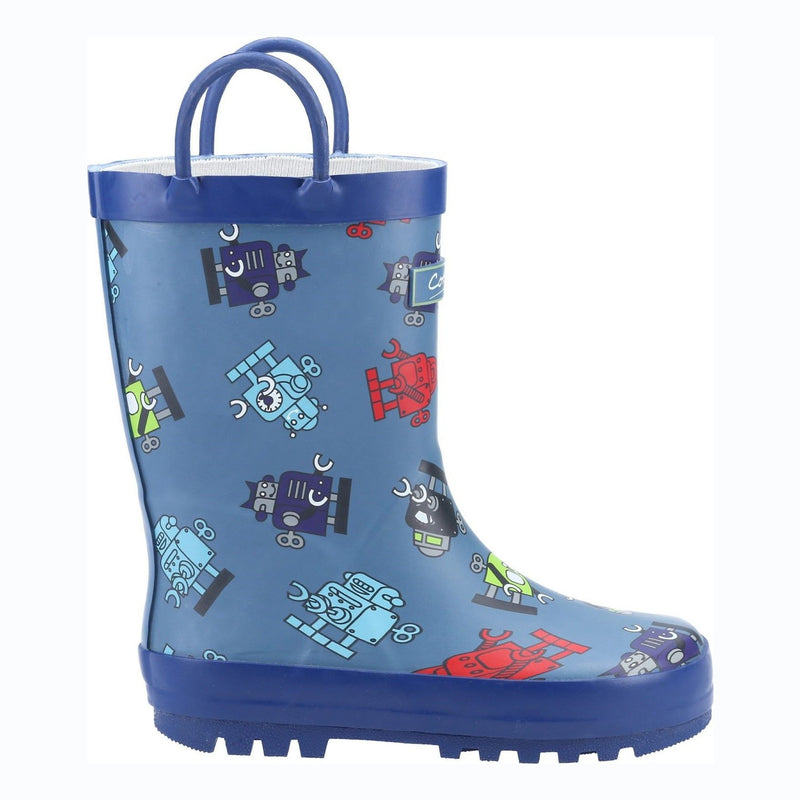 Kids Cotswold Puddle Waterproof Wellingtons - Robot