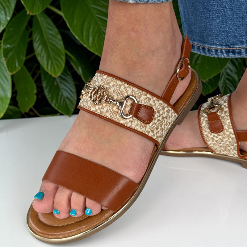 Womens Valentino Conte 6W9967 Sandals - Tan Multi