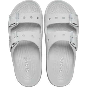 Womens Crocs 213316 Buckle Saturday Metallic Sandals - Atmosphere Grey