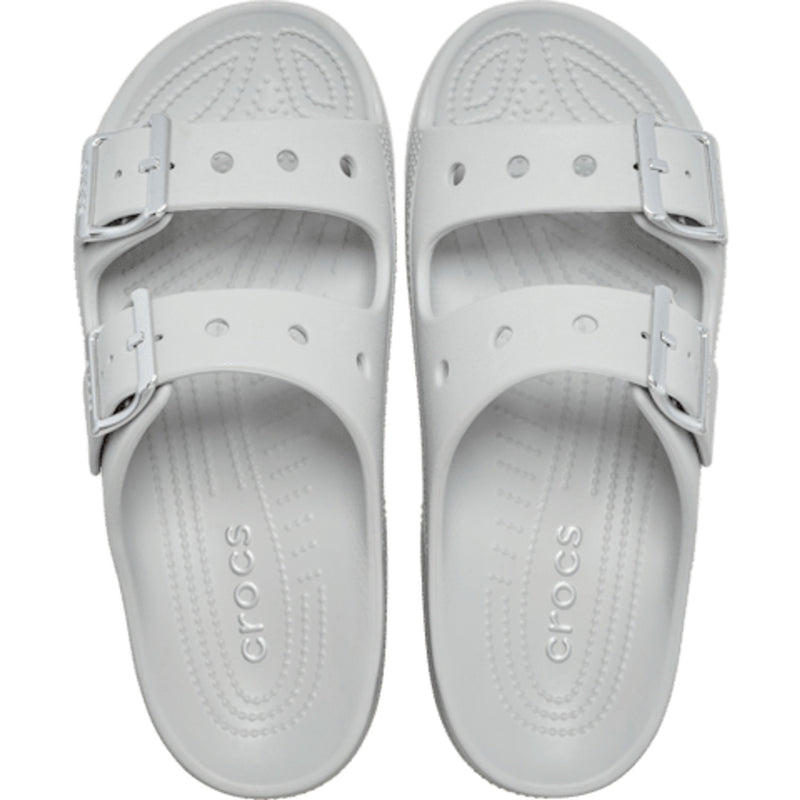 Womens Crocs 213316 Buckle Saturday Metallic Sandals - Atmosphere Grey