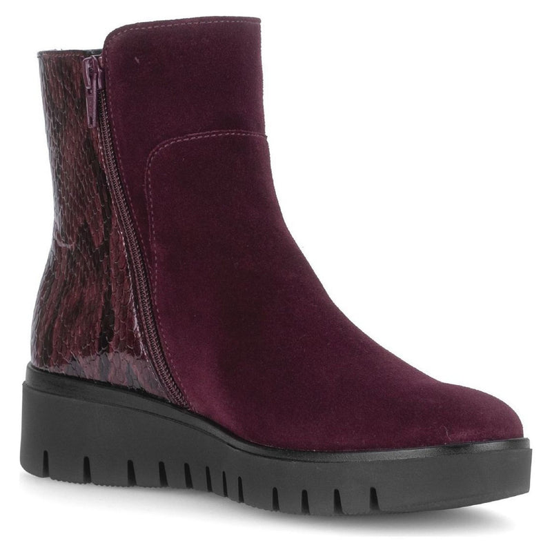 Womens Gabor 8015 Ankle Boots - Mulberry