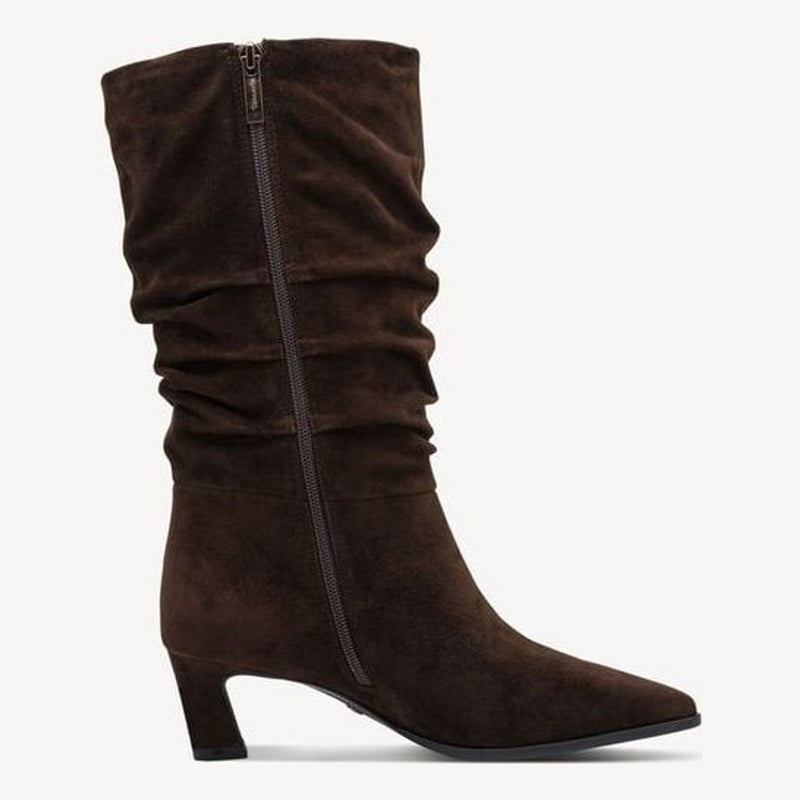 Womens Tamaris 25308 Mocca Leather Mid Boots - Mocca