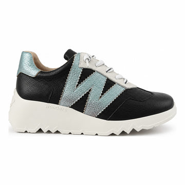 Womens Wonders 6770 KYOTO 70 Navy Wedge Trainers - Navy