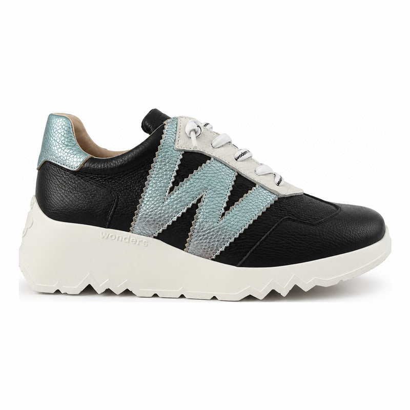 Womens Wonders 6770 KYOTO 70 Navy Wedge Trainers - Navy
