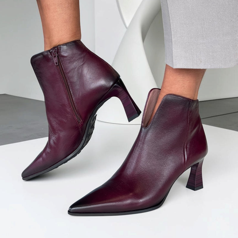 Womens Hispanitas 265076 Paris Ankle Boots - Burgundy