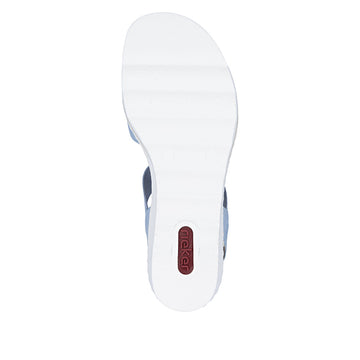 Womens Rieker 67498 Blue Wedge Sandal - Blue