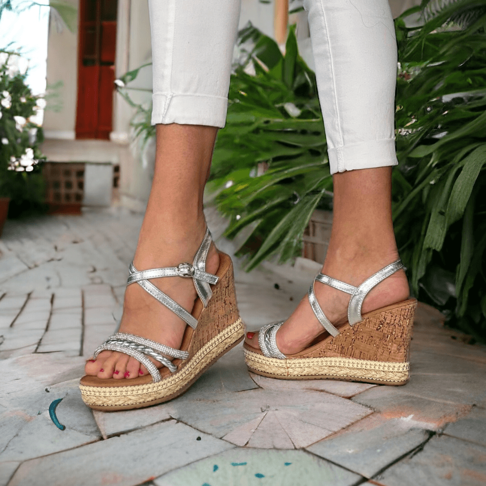 Womens Valentino Conte 6W609 Strappy Wedge Sandals