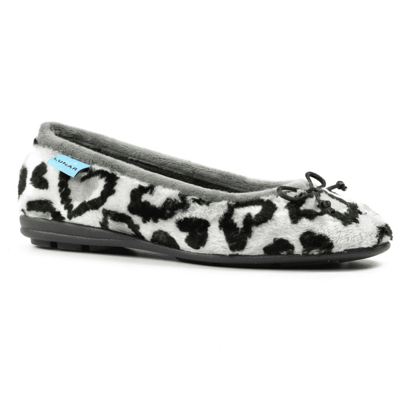 Womens Lunar Ava Print Pump Slippers - Grey