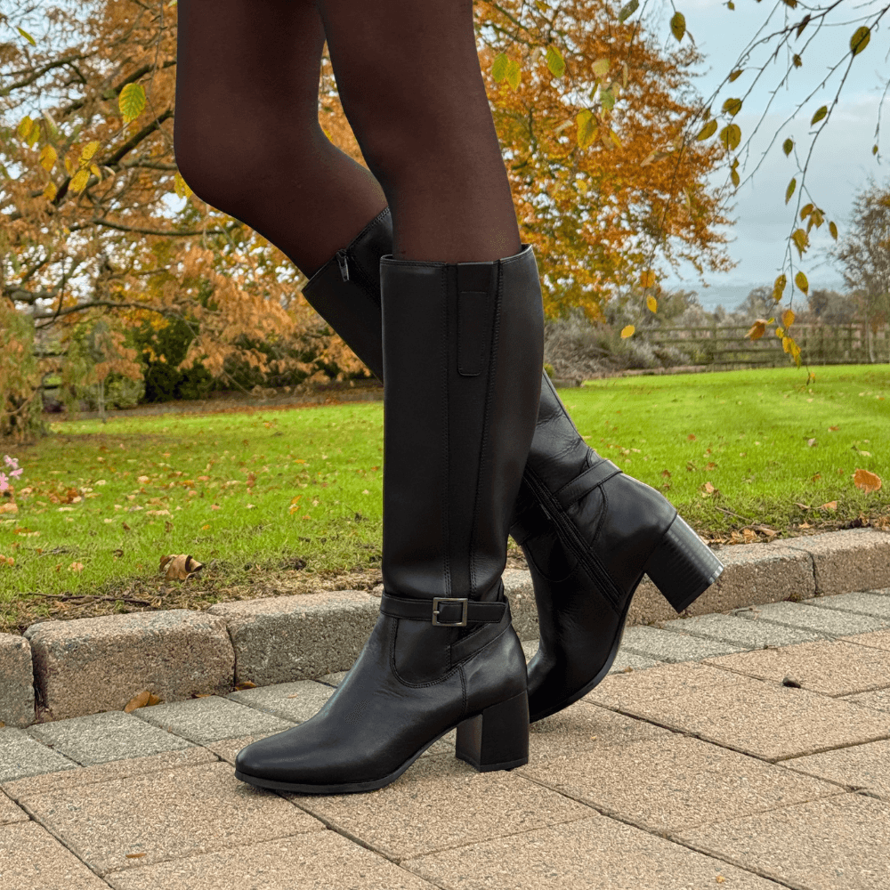 Dubarry Womens Calif Heeled Knee High Boots - Black