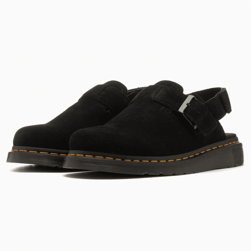 Dr Martens Jorge II Black Suede Slingback Mules | Millars Shoe