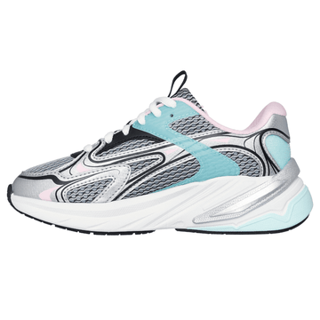 Girls Skechers S2K Sporty Trainers - Silver Multi