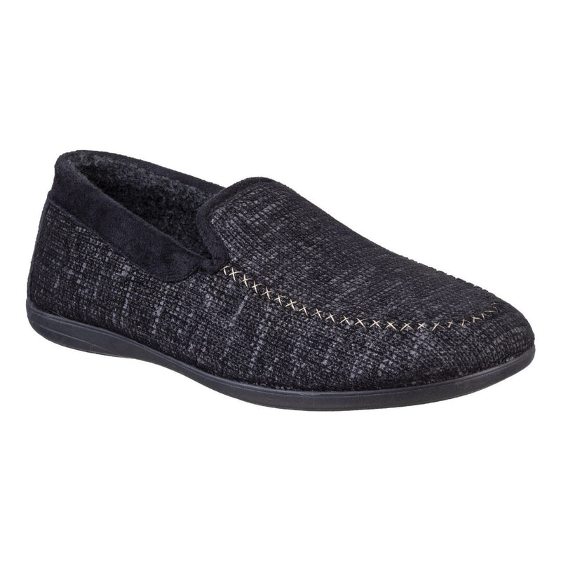 Mens Cotswold Stanley Slippers - Black