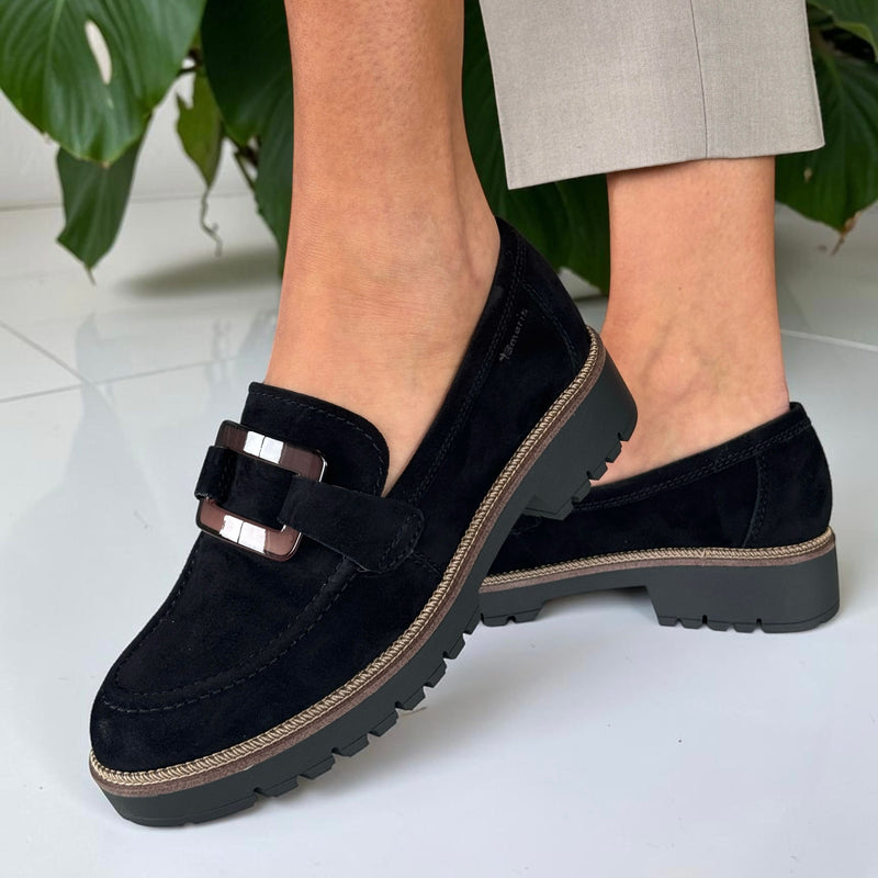 Womens Tamaris 24722 Loafers - Black
