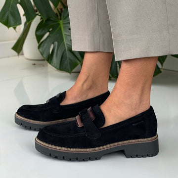 Womens Tamaris 24722 Loafers - Black
