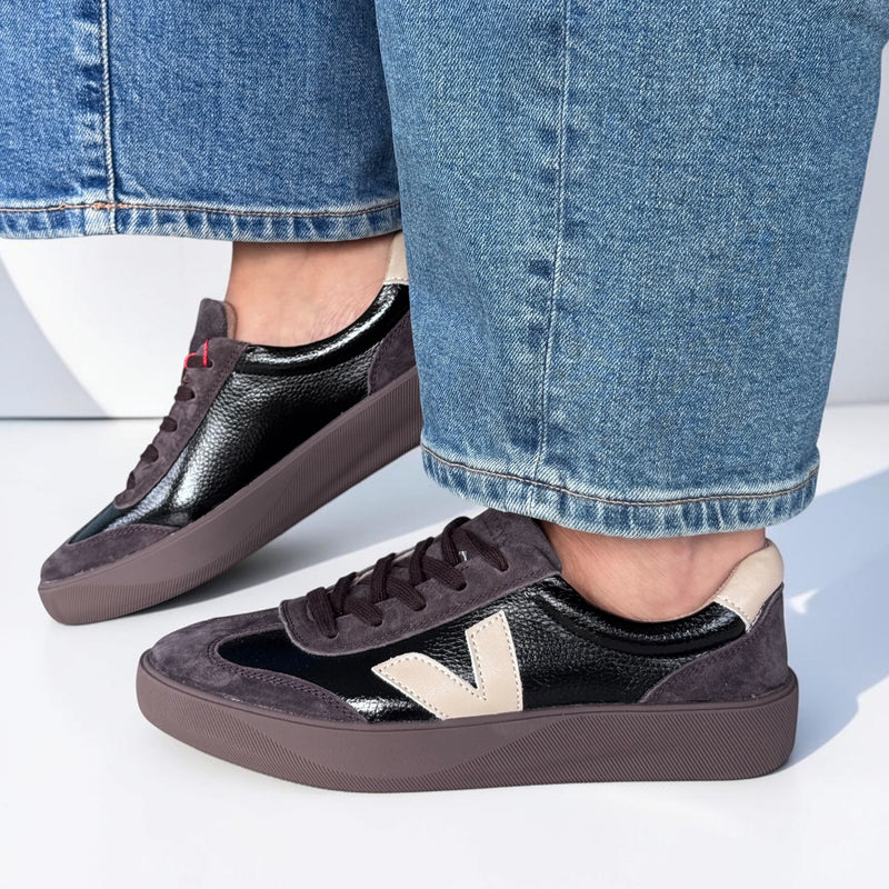 Womens Drilleys Thirty Six Trainers - Coal Cocoa
