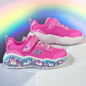 Skechers Infants Play Scene: Fun-Squad Trainers - Pink Multi