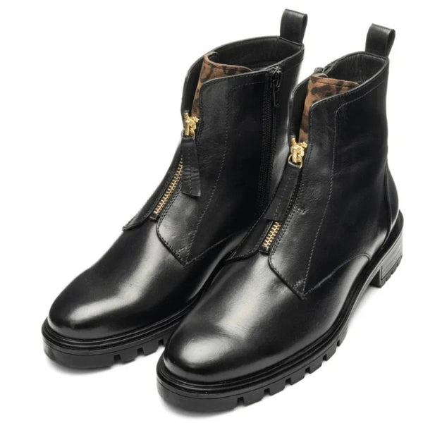 Womens Ara Zip Front Boot - Black