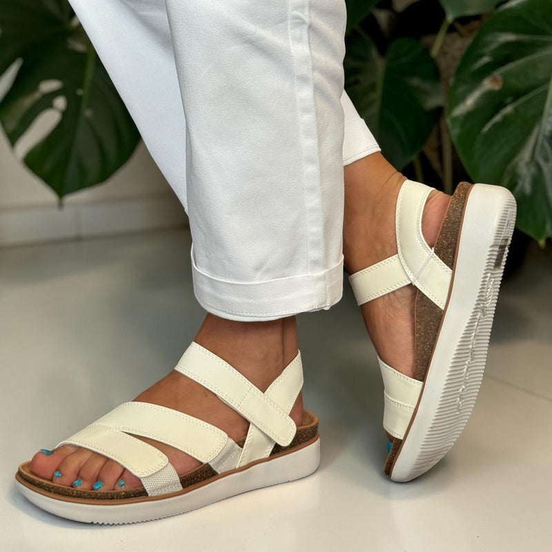 Womens Skechers 163252 Lifted Comfort Sandals - White