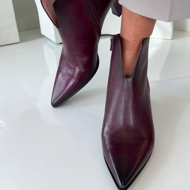 Womens Hispanitas 265076 Paris Ankle Boots - Burgundy