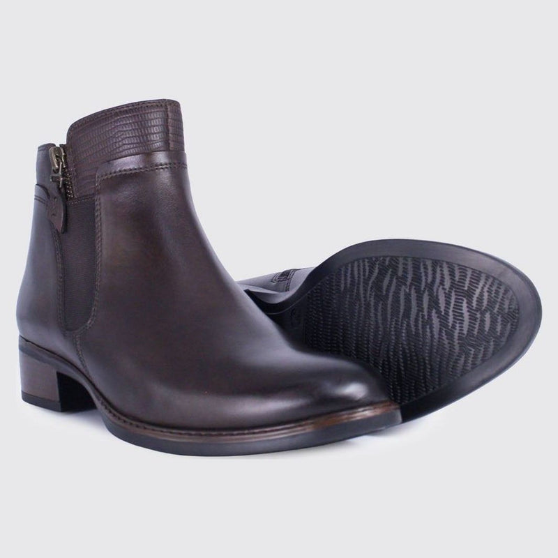 Womens Dubarry Cierra Leather Ankle Boots - Mahogany