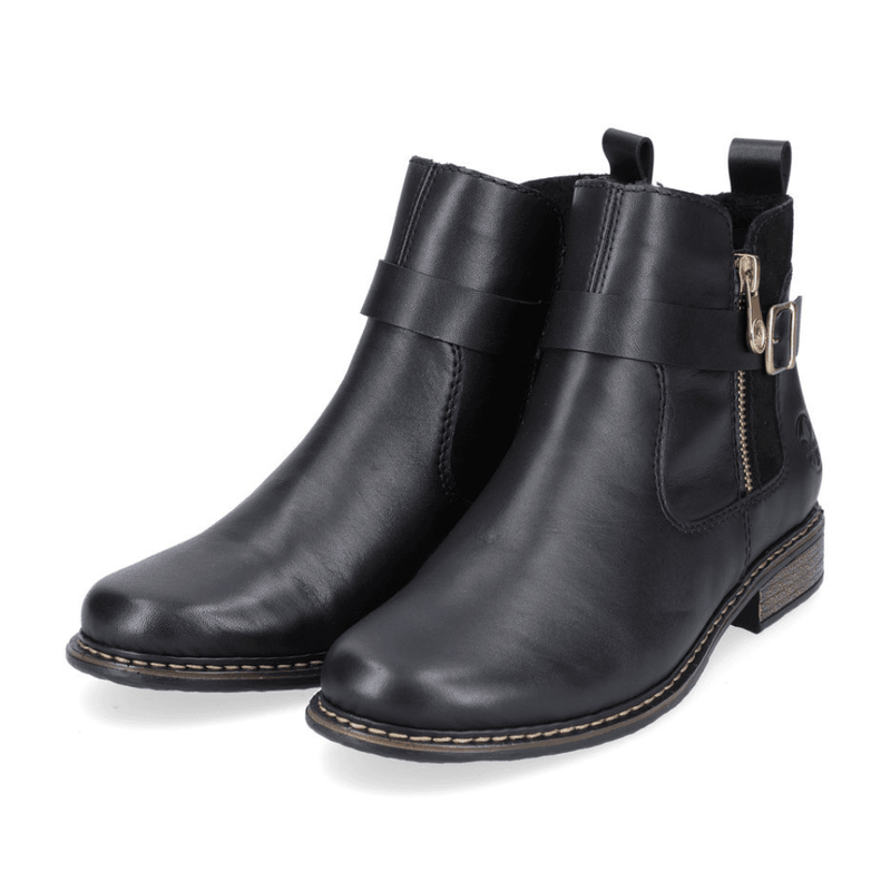 Womens Rieker Z4959 Ankle Boots - Black