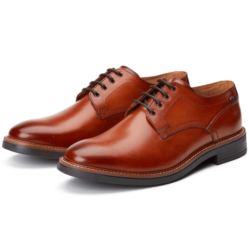 Mens Base London Durham Washed Tan Leather Smart Shoes - Washed Tan