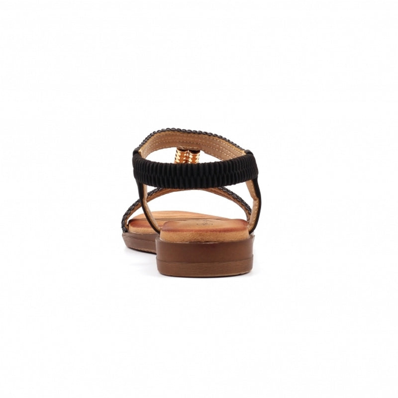 Womens Lunar JLH502 Portofino Sandals - Black