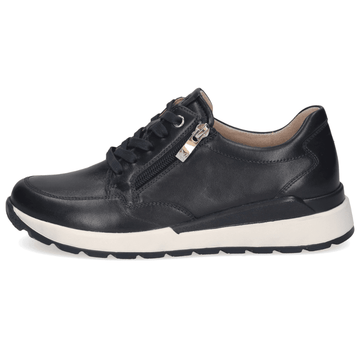 Womens Caprice 23738 Navy Soft Leather Trainers - Ocean Nappa